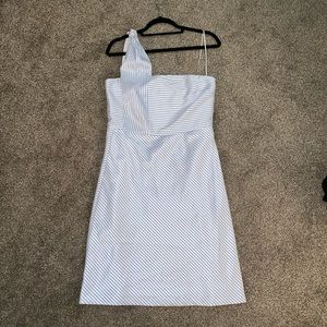 Banana Republic White and Blue Dress